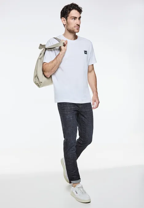 Jeansy o kroju Regular Fit dark blue rinsed wash