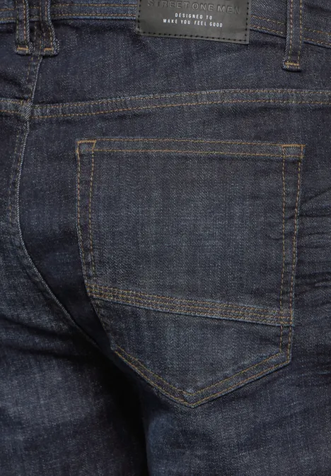 Jeansy o kroju Regular Fit dark blue rinsed wash