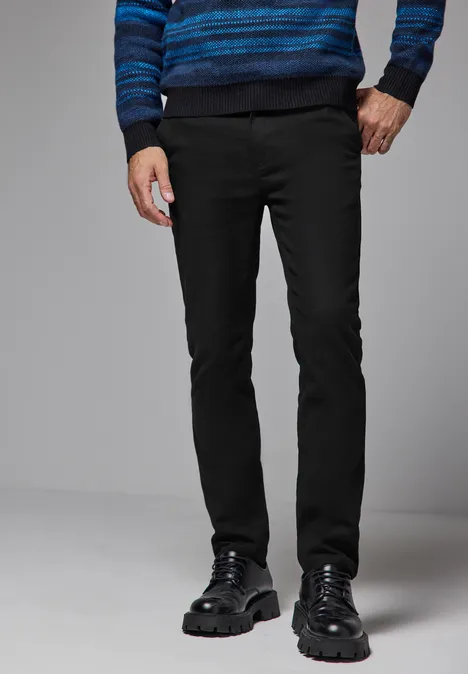 Chino en laine Black