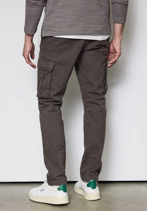 Relaxed gesneden cargo broek dark brown
