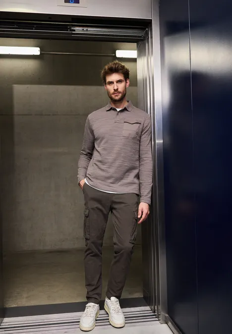 Relaxed gesneden cargo broek dark brown