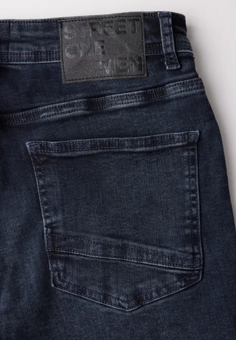 Jeansy Slim Fit blue overdyed black