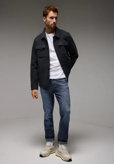 Jeans à la coupe régulière dark blue coated