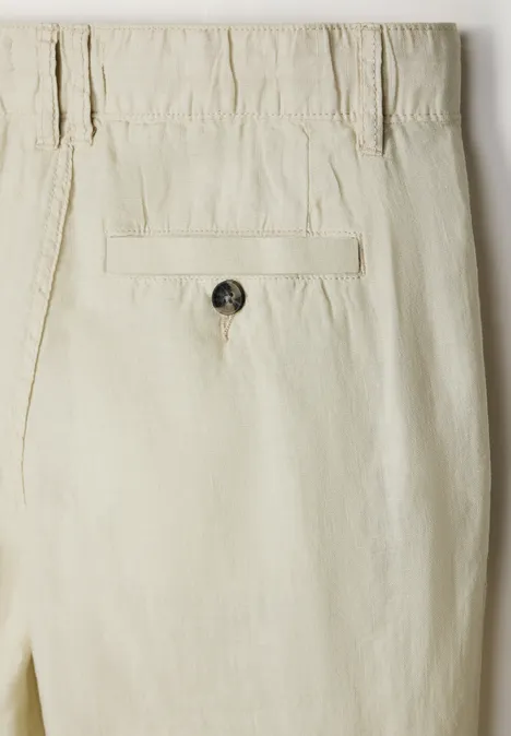 Relaxed Fit linnen chino beach stone