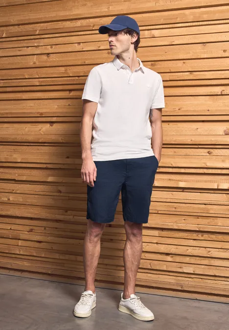 Relaxed Fit Leinenshorts dark blue
