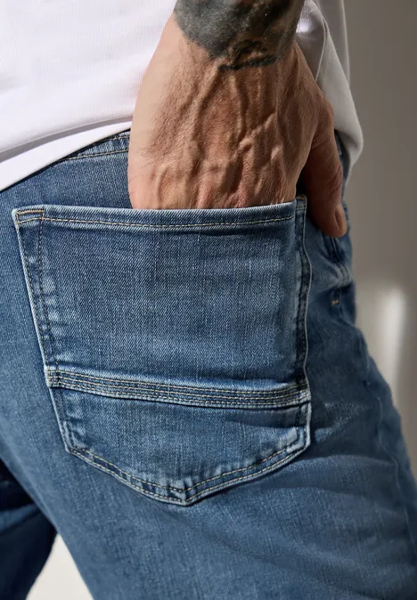 Jeansy Slim Fit soft greencast random wash