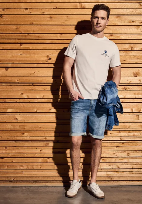 Stretch Jeansshorts indigo blue wash