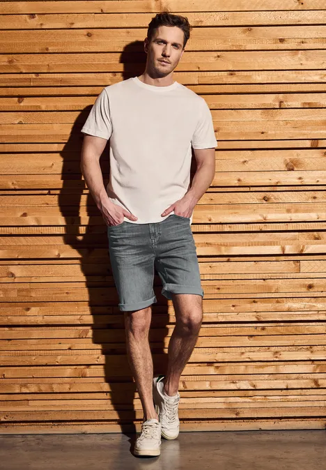 Stretch Jeansshorts mid grey wash