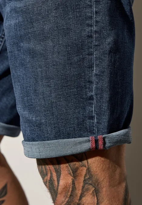 Stretch Jeansshorts dark blue wash