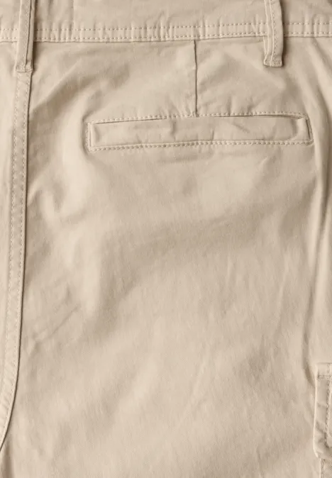 Cargo broek met rechte pijpen sandstone beige