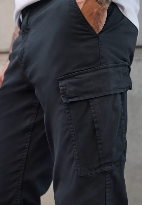 Cargo broek met rechte pijpen dark ink blue