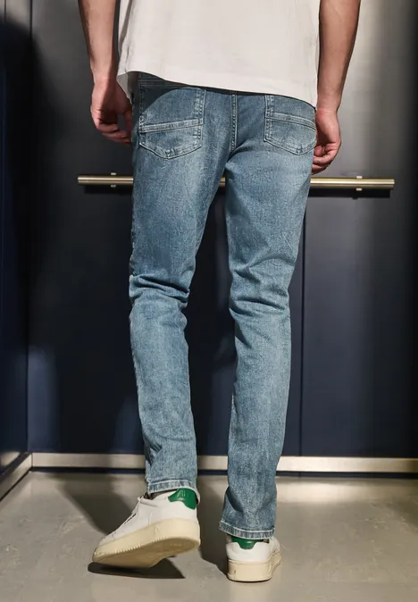 Slim Fit jeans soft greencast random wash