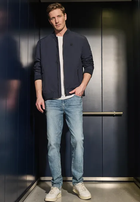 Slim Fit jeans soft greencast random wash
