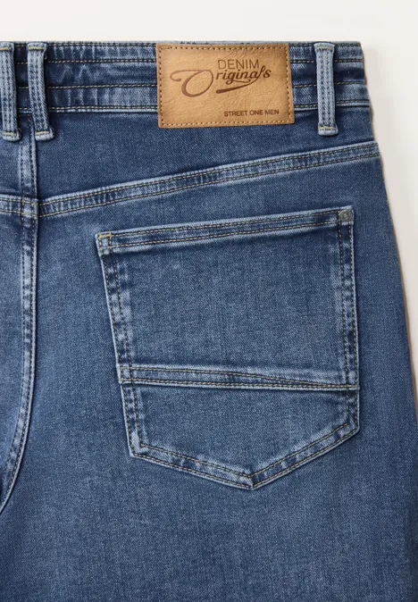 Relaxed Fit Jogg Jeansshorts dark blue heavy wash
