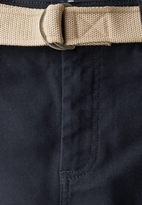 Struktur Chino mit Gürtel dark ink blue
