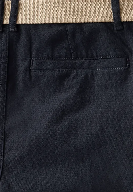 Struktur Chino mit Gürtel dark ink blue