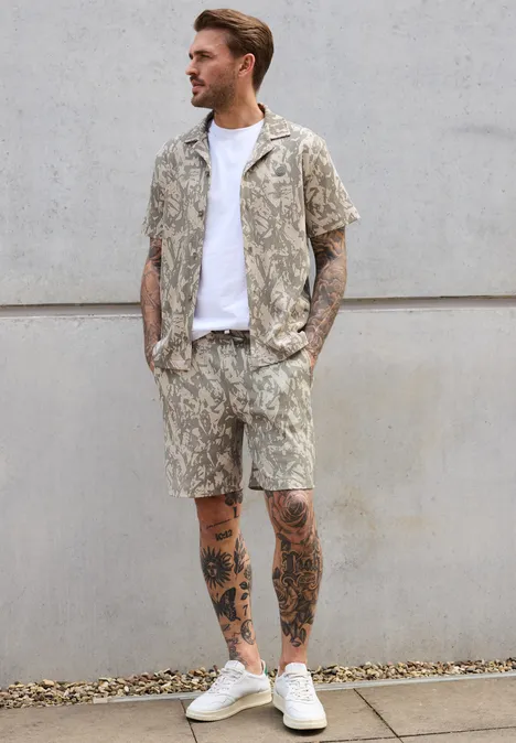 Jersey Waffel Piqué Shorts basic beige