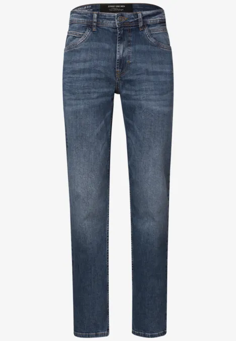 Straight Legs jeans dark blue wash