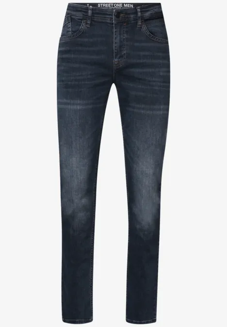 Regular Fit jeans blue overdyed black wash