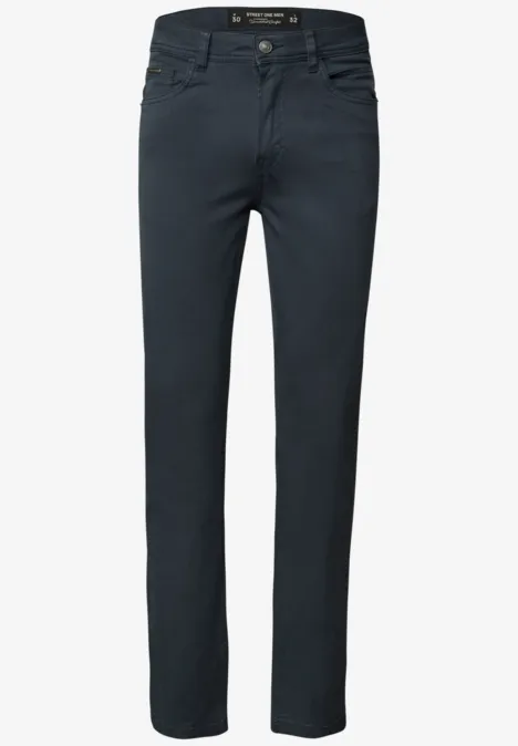 Slim Fit Hose grey blue