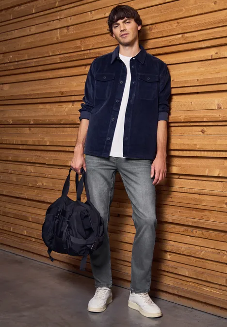 Straight Leg Jeans mid grey wash