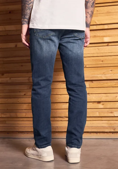 Jeansy z prostymi nogawkami indigo blue wash