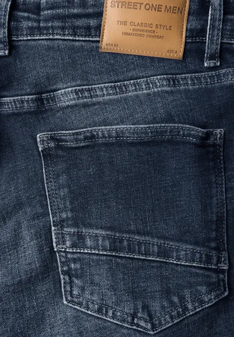 Jeansy z prostymi nogawkami indigo blue wash
