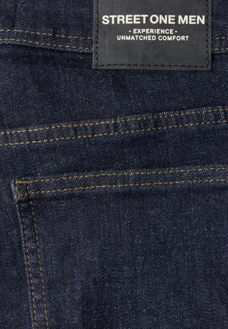 Straight Leg Jeans dark blue rinsed wash