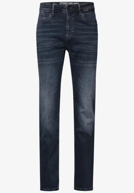 Straight Legs jeans blue overdyed black wash