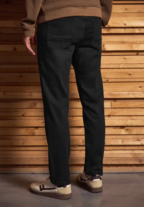 Straight Leg Jeans clean black