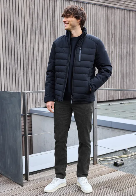 Slim Fit pantalon en optique laine null