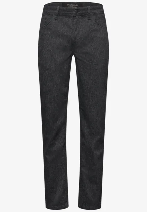 Slim Fit pantalon en optique laine null
