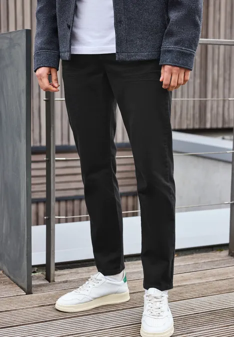 Broek met visgraatmotief Black