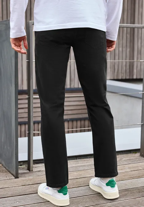 Broek met visgraatmotief Black