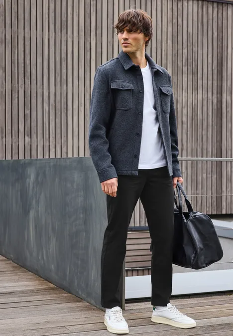 Broek met visgraatmotief Black