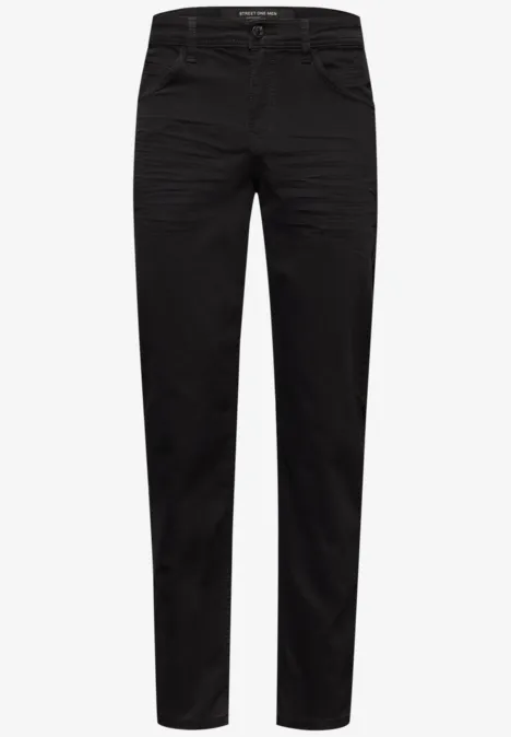 Broek met visgraatmotief Black