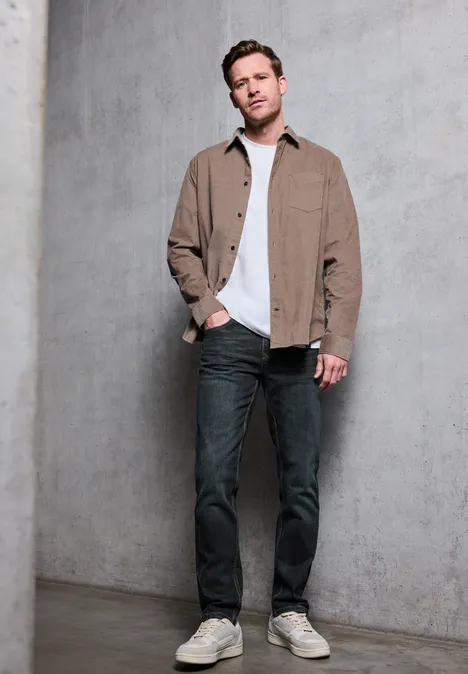 Slim Fit Jeans dark blue coated