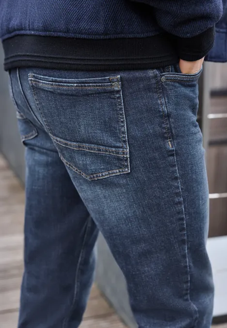 Regular Fit Jeans deep indigo blue wash
