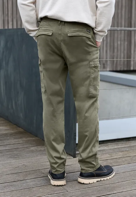 Zachte cargo broek rustic green
