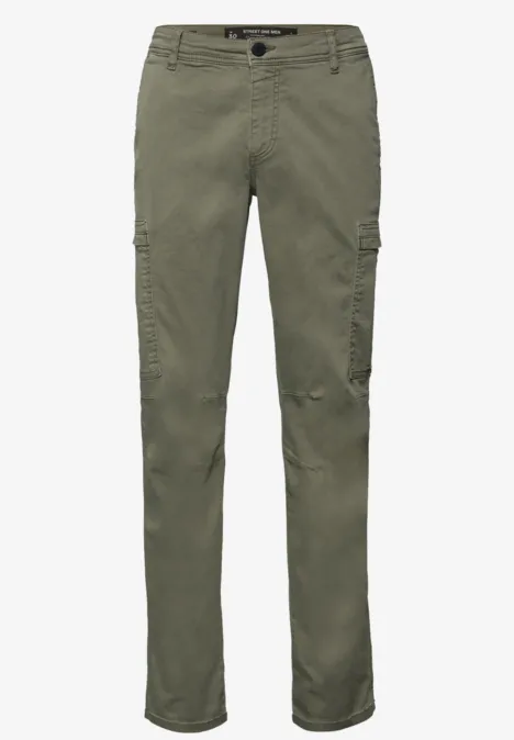 Zachte cargo broek rustic green
