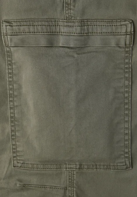 Zachte cargo broek rustic green