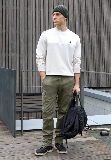 Zachte cargo broek rustic green