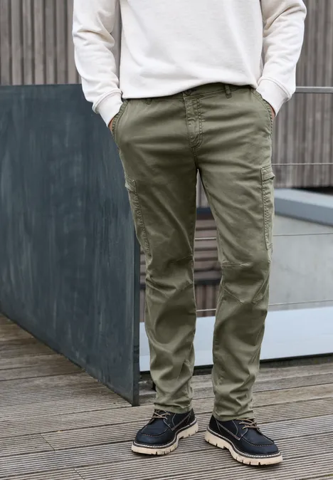 Zachte cargo broek rustic green
