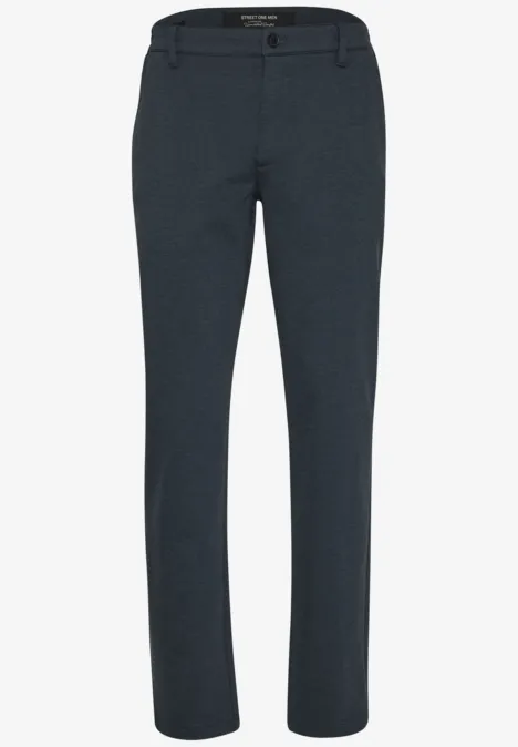 Elegante dunkelgraue Hose mit geradem Schnitt.