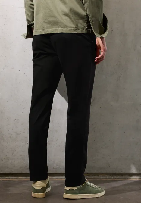 Chino mit Stretchbund Black