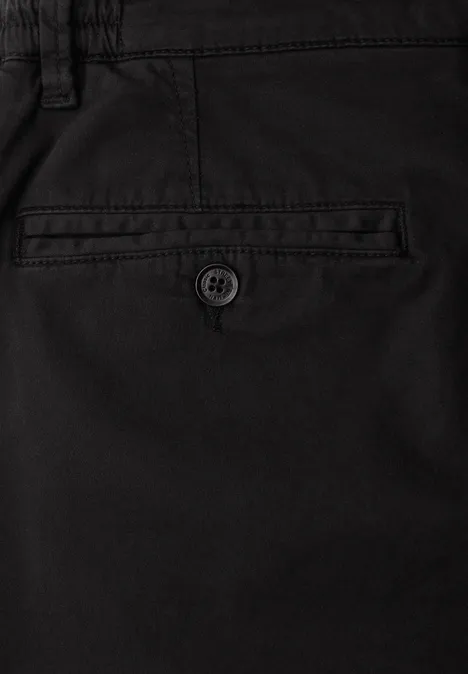 Chino mit Stretchbund Black