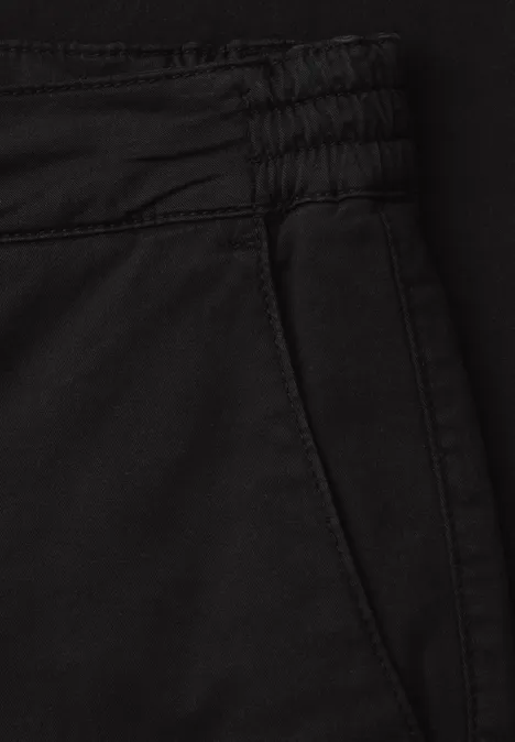 Chino mit Stretchbund Black