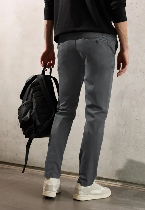 Chino avec ceinture stretch industrial grey