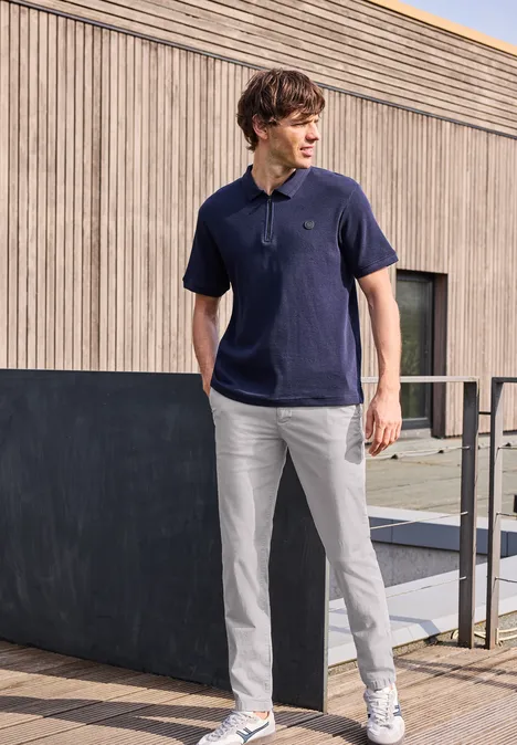 Slim Leg Chino mit Stretchbund gentle grey