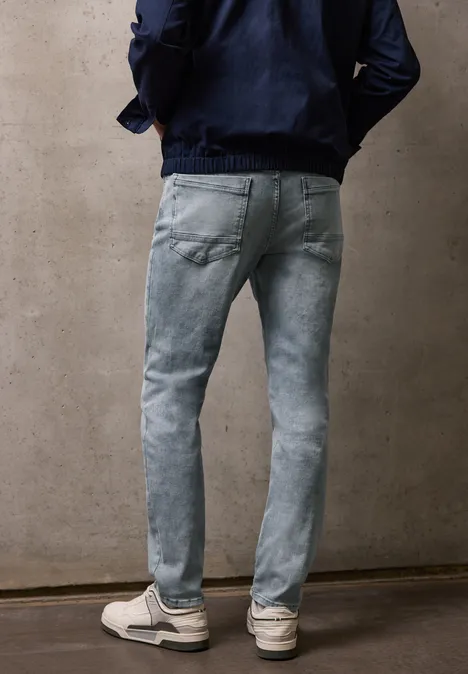 Jeansy Slim Leg light grey random wash